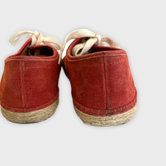 rag & bone red suede espadrille sneakers, size 37 - Picture 3 of 7